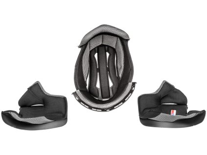 lícnice a klobouk pro přilby Cross Cup Two/Sonic  CASSIDA černá/šedá (Veľkosť XS)