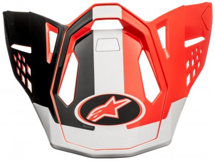 hľadie pre prilby SUPERTECH S-M10 ANGEL ALPINESTARS červeno-čierno-biela verzia ECE 2205