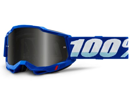 ACCURI 2 100% pieskové motokrosové okuliare modré s dymovým plexi