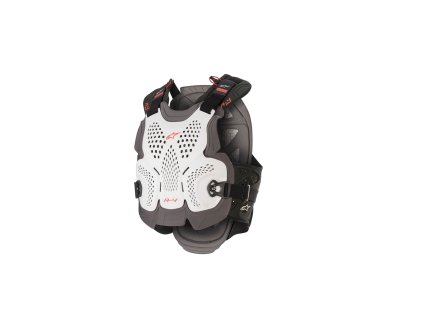 chránič hrudi A-4 MAX  ALPINESTARS bílá/antracit/červená 2025 (Veľkosť XS/S)