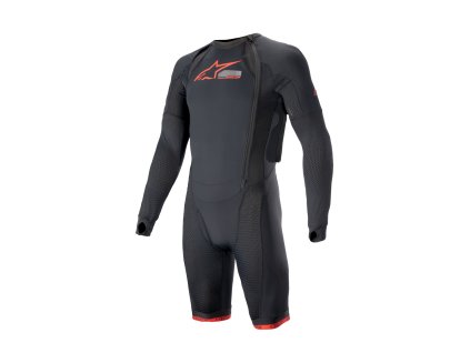 vnější vrstva airbagové vesty TECH-AIR®10  ALPINESTARS černá/červená/šedá  standardní provedení s krátkými nohavicemi (Veľkosť XS)