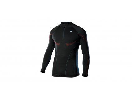 termotriko s dlouhým rukávem HERO LONG SLEEVE ZIP  UNDER SHIELD černá (Veľkosť S/M)
