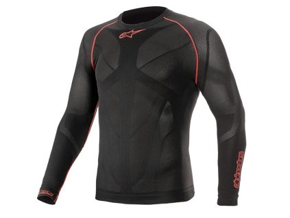 termotriko s dlouhým rukávem RIDE TECH SUMMER  ALPINESTARS černá/červená 2025 (Veľkosť XS/S)