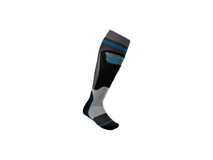 ponožky MX PLUS-1, ALPINESTARS (čierna/tyrkysová) 2023