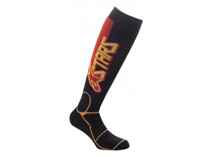 ponožky MX PRO, ALPINESTARS (čierna/žltá/mandarínová) 2023