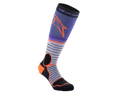 ponožky MX PRO, ALPINESTARS (čierne/sivé/fialové/oranžové) 2024