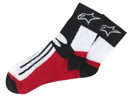 krátke ponožky RACING ROAD COOLMAX®, ALPINESTARS (čierna/biela/červená)