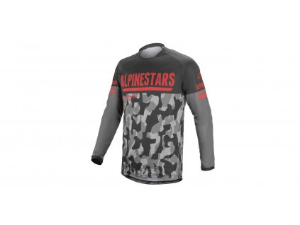 dres VENTURE R  ALPINESTARS šedá camo/červená fluo/černá (Veľkosť XL)