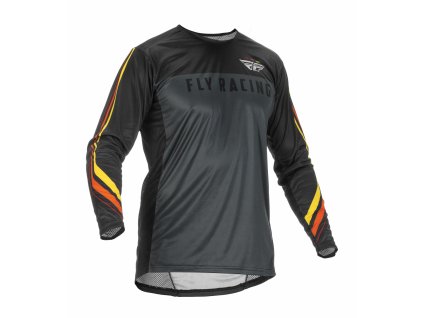 dres LITE  FLY RACING - USA 2022 metal/červená/žlutá (Veľkosť 2XL)