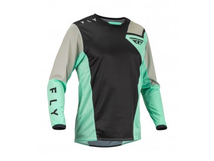 dres KINETIC JET  FLY RACING - USA 2023 černá/mint/šedá (Veľkosť 2XL)