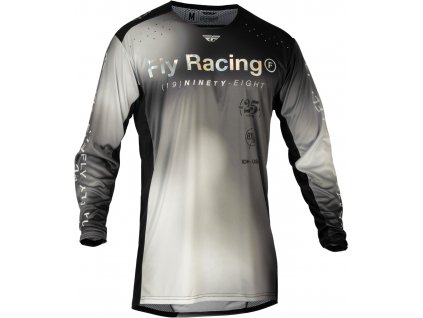 dres LITE, FLY RACING - USA 2024 (sivý/čierny)