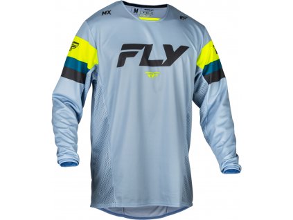 dres KINETIC PRIX  FLY RACING - USA 2024 šedá/šedá/hi-vis (Veľkosť S)