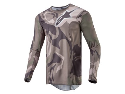 dres RACER TACTICAL  ALPINESTARS zelená camo/hnědá 2024 (Veľkosť S)