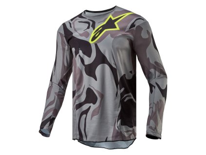 dres RACER TACTICAL  ALPINESTARS šedá camo/žlutá fluo/černá 2024 (Veľkosť S)