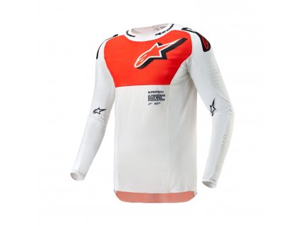 dres SUPERTECH WARD  ALPINESTARS bílá/oranžová 2024 (Veľkosť XL)