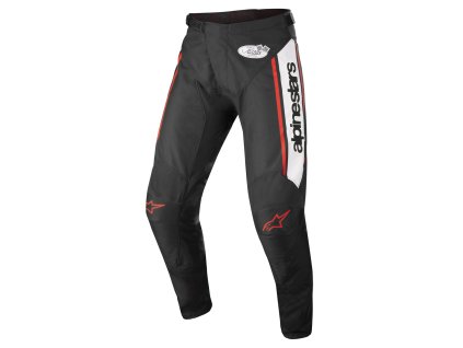 kalhoty RACER FLAGSHIP  ALPINESTARS černá/bílá/červená fluo (Veľkosť 32)