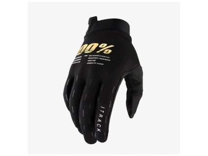 rukavice iTRACK  100% - USA černá/zlatá (Veľkosť S)