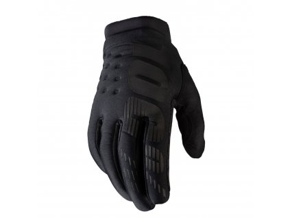 rukavice BRISKER, 100% dámske (čierna/sivá)