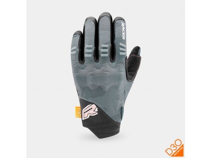 rukavice ROCK 3  RACER černá/růžová (Veľkosť XS)