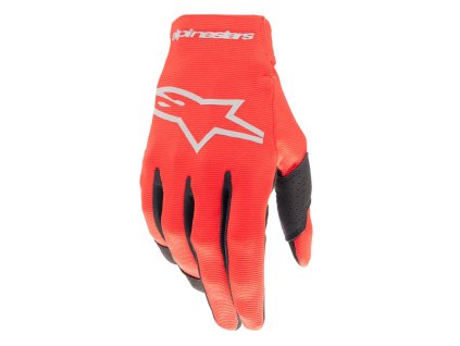 rukavice RADAR  ALPINESTARS červená/stříbrná 2025 (Veľkosť L)