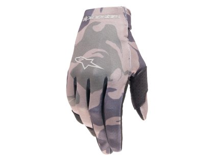 rukavice RADAR  ALPINESTARS zelená camo/hnědá 2024 (Veľkosť S)