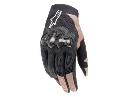 rukavice MEGAWATT 2  ALPINESTARS černá/hnědá/bílá 2025 (Veľkosť S)