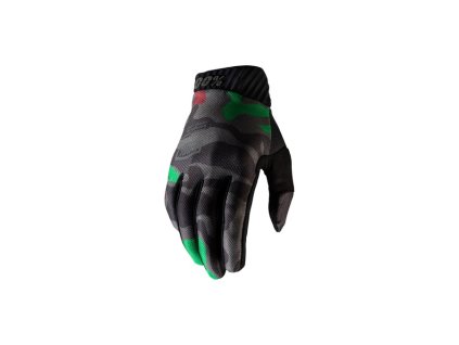 rukavice RIDEFIT  100% army zelená/černá (Veľkosť S)