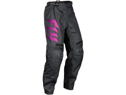 kalhoty F-16  FLY RACING - USA 2024 dětské šedá/černá/růžová (Veľkosť 18)