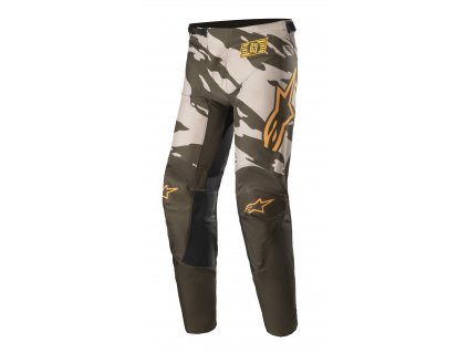 kalhoty RACER TACTICAL  ALPINESTARS  dětské zelená/písková maskáčová/mandarinka (Veľkosť 24)