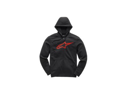 mikina AGELESS II FLEECE  ALPINESTARS černá/červená (Veľkosť M)