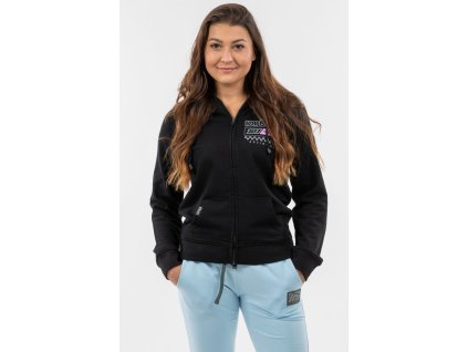 mikina FORCE PINK  101 RIDERS dámská černá (Veľkosť XS)