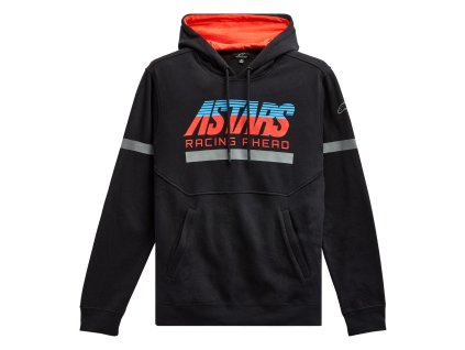 mikina CLUB HOODIE  ALPINESTARS černá/červená/modrá/šedá (Veľkosť M)