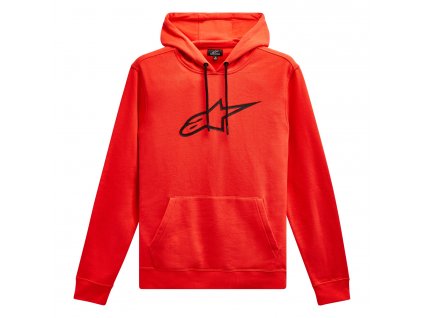 aGELESS 2 HOODIE, ALPINESTARS (červená fluo/čierna)