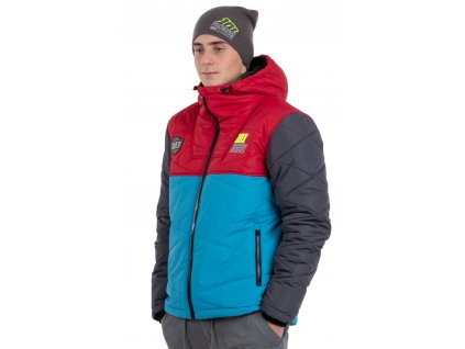 bunda DEFROST22 RIVAL  101 RIDERS šedá/modrá/červená (Veľkosť L)