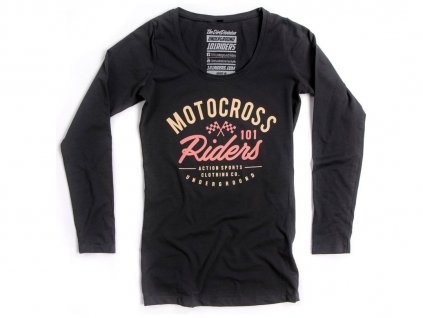 triko RACING LONG  101 RIDERS dámské černá (Veľkosť XS)