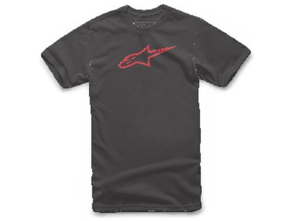 triko AGELESS CLASSIC TEE krátký rukáv  ALPINESTARS černá/červená (Veľkosť M)
