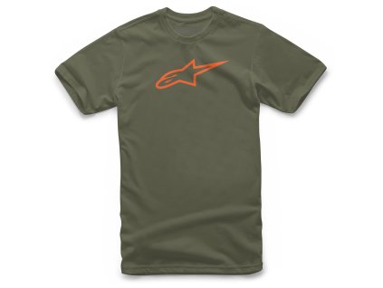 triko AGELESS TEE  ALPINESTARS zelená/oranžová (Veľkosť S)