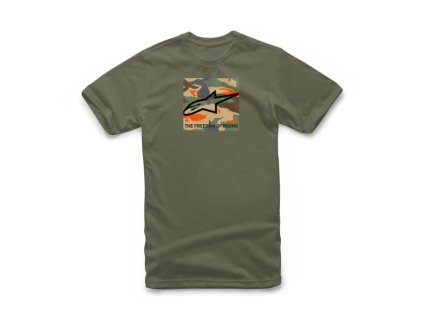 tričko FREE CAMO, ALPINESTARS (zelená/multicolor camo)