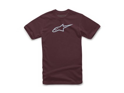 triko AGELESS CLASSIC TEE  ALPINESTARS karmínová/světle modrá (Veľkosť S)