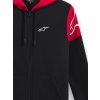 mikina VELOCITY HOODIE  ALPINESTARS černá/červená (Veľkosť S)