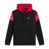 mikina VELOCITY HOODIE  ALPINESTARS černá/červená (Veľkosť S)