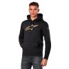 mikina GILDED HOODIE  ALPINESTARS černá/zlatá (Veľkosť S)