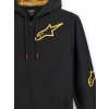 mikina SESSIONS 3 HOODIE  ALPINESTARS černá/zlatá (Veľkosť S)