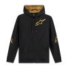 mikina SESSIONS 3 HOODIE  ALPINESTARS černá/zlatá (Veľkosť S)