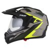 přilba Tour 20 X-tra  CASSIDA písková matná/žlutá fluo/zelená/černá  plexi s přípravou pro Pinlock 2026 (Veľkosť XS (53 až 54 cm))