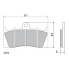 brzdové doštičky NISSIN semi-metalická zmes 2 ks v balení