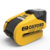 zámok kotúčovej brzdy Quartz Alarm XA10, OXFORD (integrovaný alarm, žlto-čierny, priemer kolíka 10 mm)