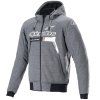 bunda CHROME IGNITION HOODIE  ALPINESTARS šedá/bílá/černá/červená 2026 (Veľkosť S)