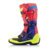 boty TECH 3  ALPINESTARS červená/modrá/žlutá fluo/černá 2026 (Veľkosť 52)