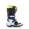 boty TECH 7 S  ALPINESTARS  dětské černá/bílá/žlutá fluo/modrá 2025 (Veľkosť 34)